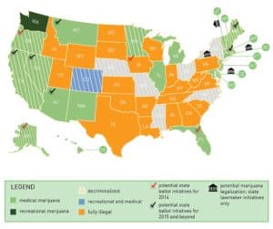 US Cannabis legality Map